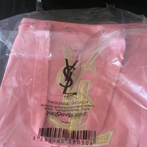 Yves Saint Laurent Pink Tote with Gold Logo - Picture 11 of 11
